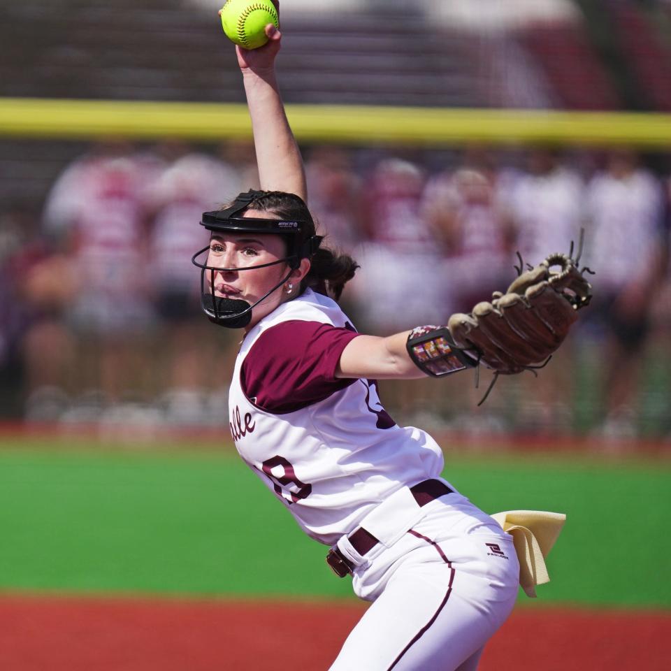 La Salle pitcher Hailey Vigneau gave up just one hit to Coventry in Tuesday's game.