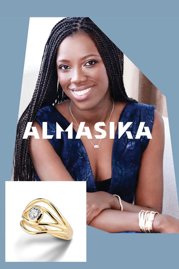 Almasika ‘Serene’ Bezel-Set Diamond Engagement Ring