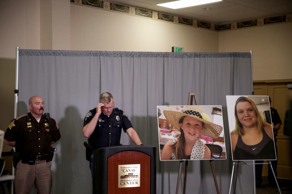 speaks during a press conference on an update on the Delphi murders investigation, Monday, April 22, 2019 at the Canal Center in Delphi. Abby Williams and Libby German, both Delphi eighth-graders, were murdered while hiking a popular community trail near Delphi on Feb. 13, 2017.