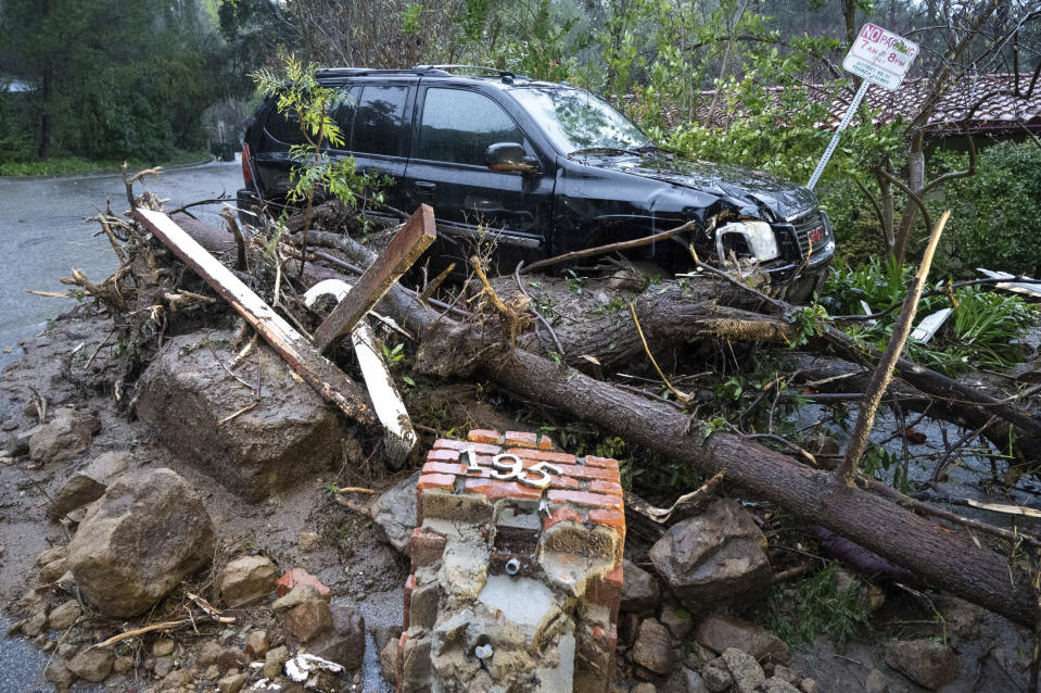 Los efectos de la tormenta en Studio City, California, el 5 de febrero de 2024.. (David Crane/The Orange County Register via AP)