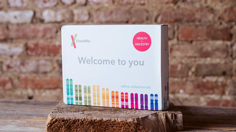 23andMe comes in a standard small box.