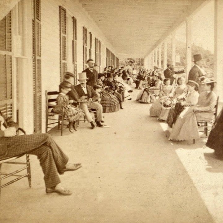 An old picture of the Overlook Mountain House