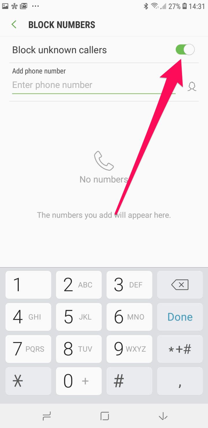 How to block unknown numbers on Android