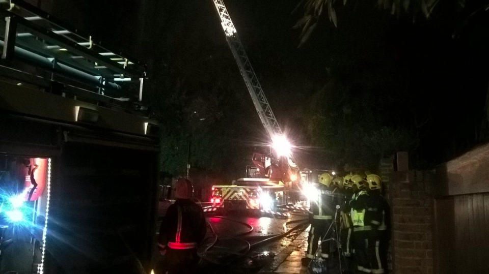 Some 60 firefighters tackled the blaze at the four-storey building in Daleham Gardens, Hampstead (PA)