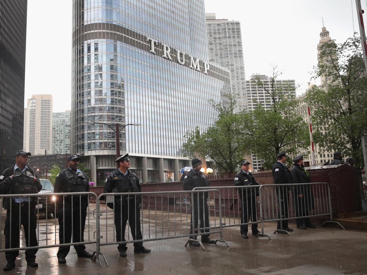 File image: A man has climbed Trump Tower in Chicago, demanding a meeting with President Trump (Getty Images)