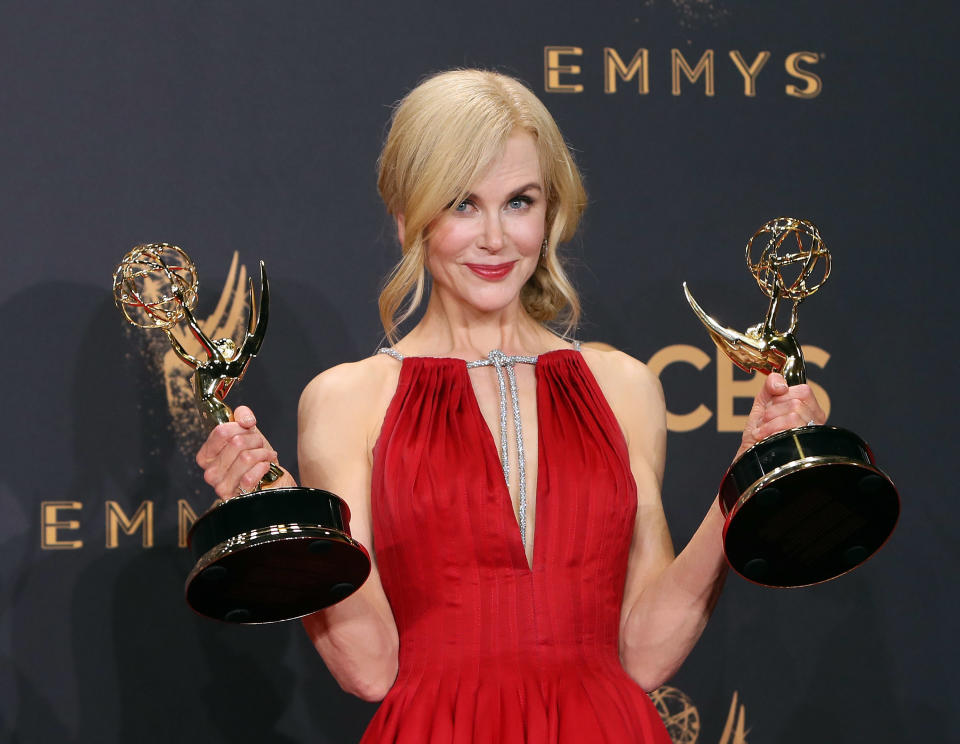 Nicole won her first Emmy for her role as Celeste in Big Little Lies. The show also scooped best series at the 2017 awards. Source: Getty