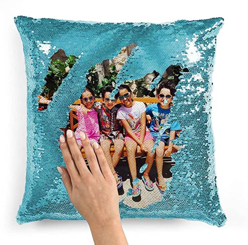 Customized Sequin Throw Pillow Cover