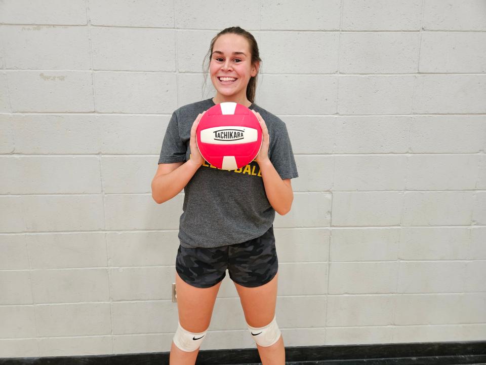 Foothill senior middle blocker Jenna Camann is a key piece of the Cougars hitting arsenal in 2023.