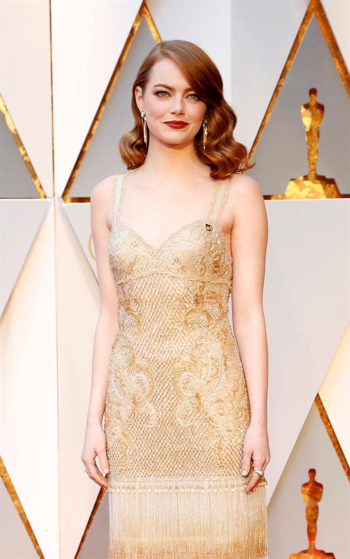 <i>Emma Stone brought politics to the Oscars [Photo: Agencia EFE]</i>