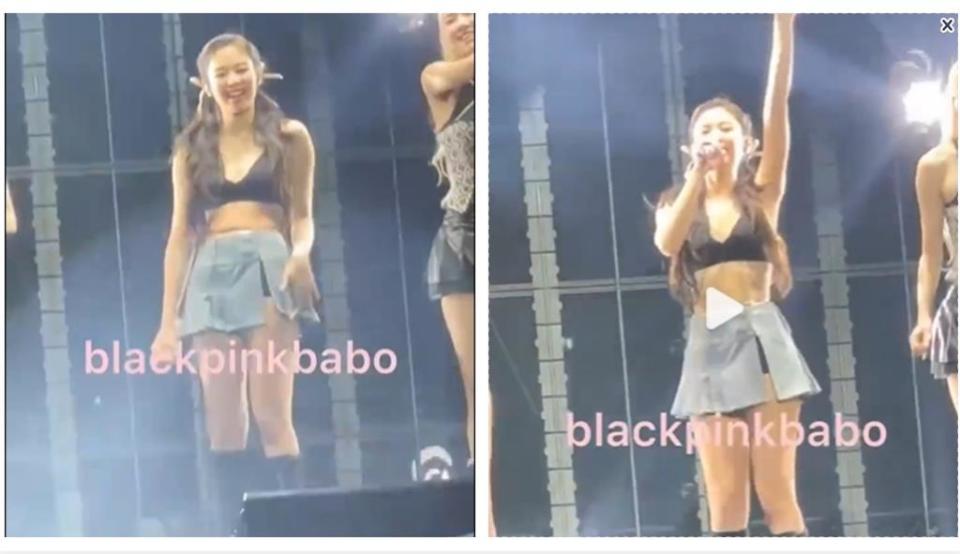 Jennie演唱會嗨到「脫衣只剩bra」！激短裙洩黑影走光片瘋傳