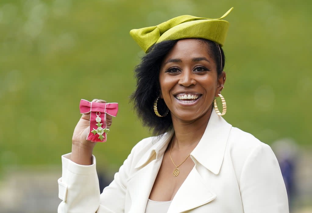 Ebony Rainford-Brent with her MBE (Steve Parsons/PA) (PA Wire)