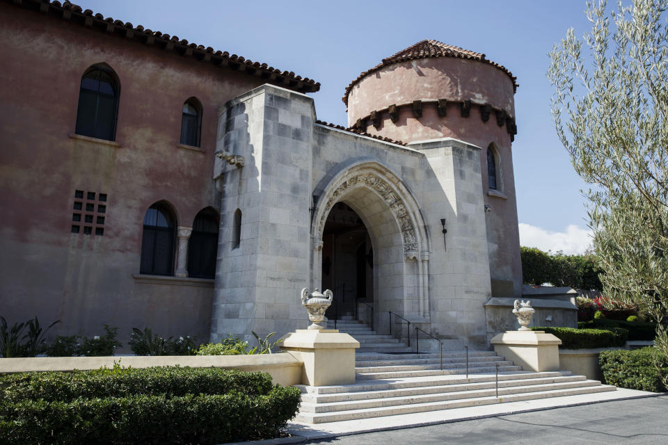 The former home of the Sisters of the Most Holy and Immaculate Heart of the Blessed Virgin Mary stands on Waverly Drive in the Los Feliz neighborhood of Los Angeles.