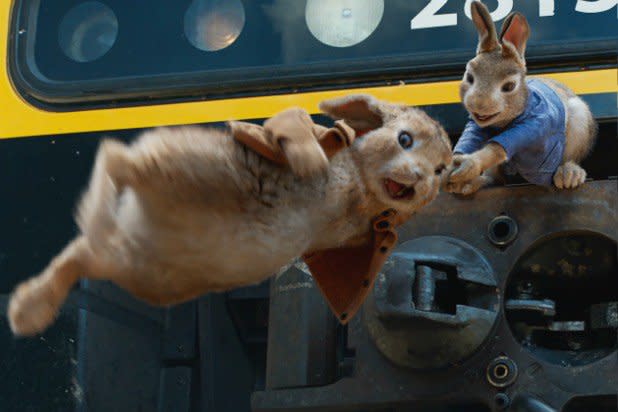 Movie review: Exhausting 'Peter Rabbit' is clever but manic