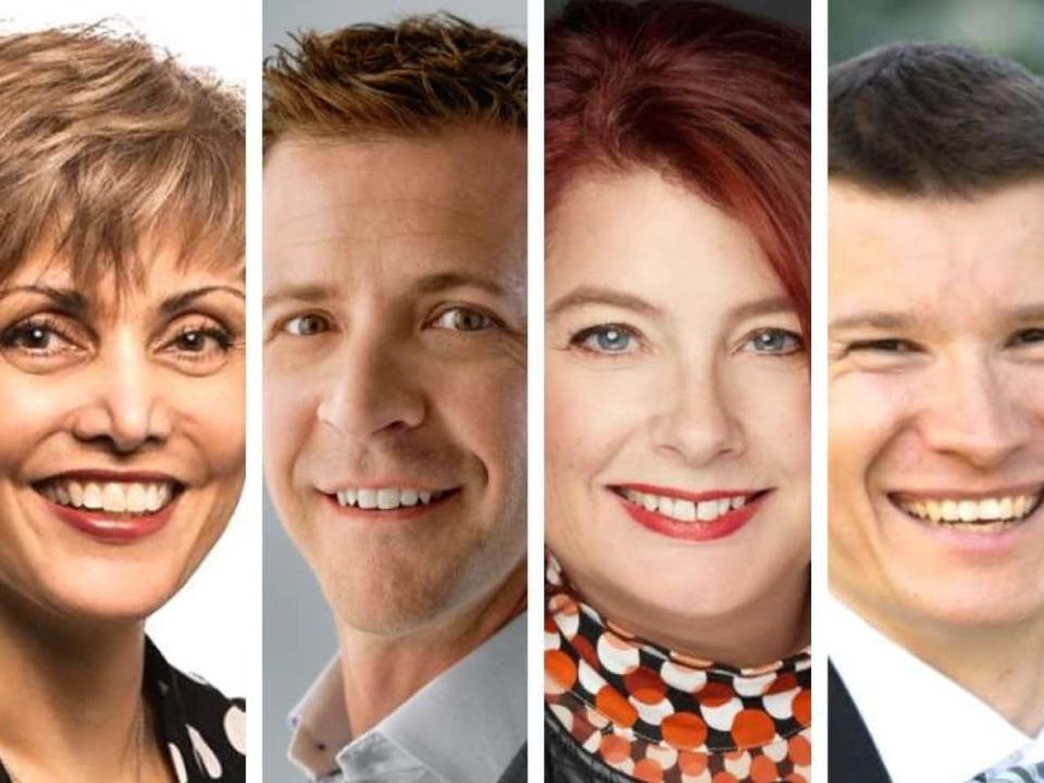 From left to right, some of the mayoral candidates in the 2021 municipal election in Calgary: Brad Field, Jyoti Gondek, Jeff Davison, Jan Damery and Jeromy Farkas. Financial disclosures from the campaigns have now been released. (Submitted by the campaigns of Brad Field, Jyoti Gondek, Jeff Davison, Jan Damery and Jeromy Farkas - image credit)