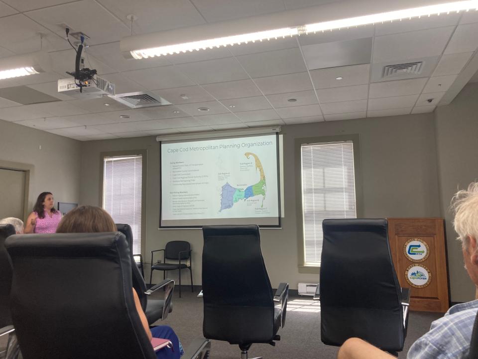 At a public meeting Tuesday in Hyannis, Colleen Medeiros, transportation program manager for the Cape Cod Commission and co-author of the draft Cape-wide Regional Transportation Plan, said the planned infrastructure projects will be valuable to communities.