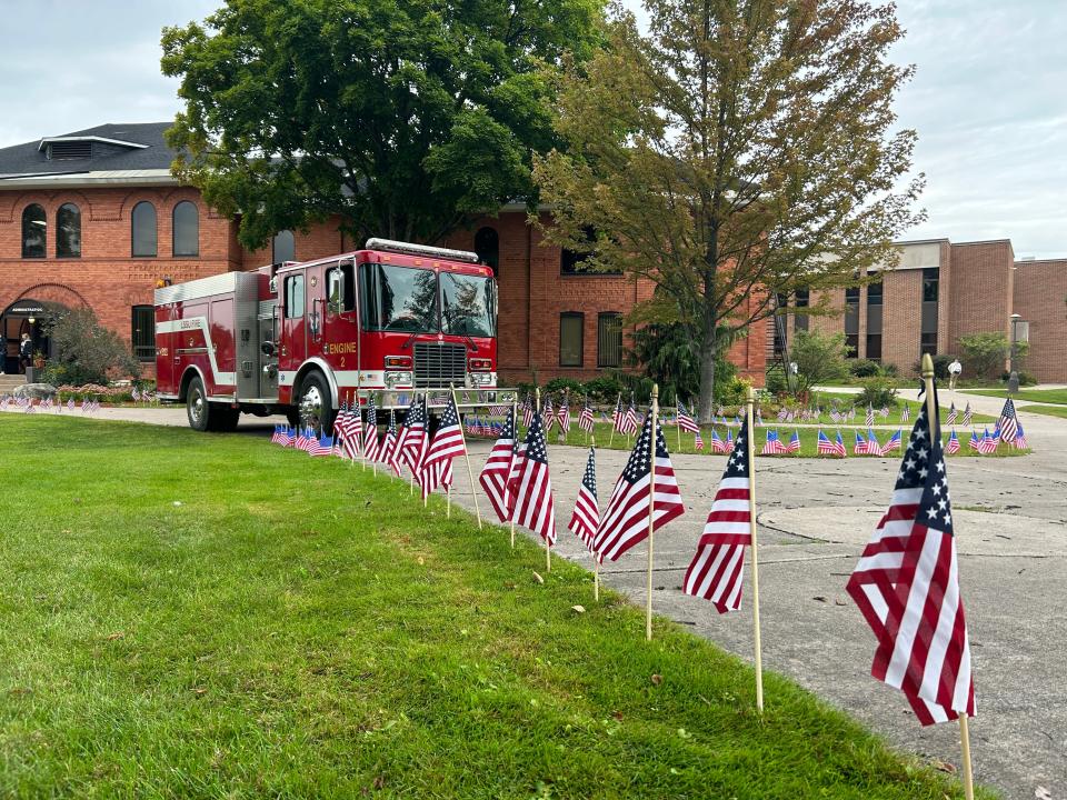 LSSU commemorated the anniversary of 9/11 with a ceremony of remembrance on Pledgers Commons on Monday, Sept. 11, 2023.