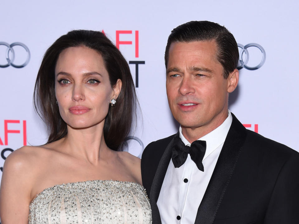 Angelina Jolie und Brad Pitt bei einem gemeinsamen Auftritt 2015 (Bild: DFree/Shutterstock.com)