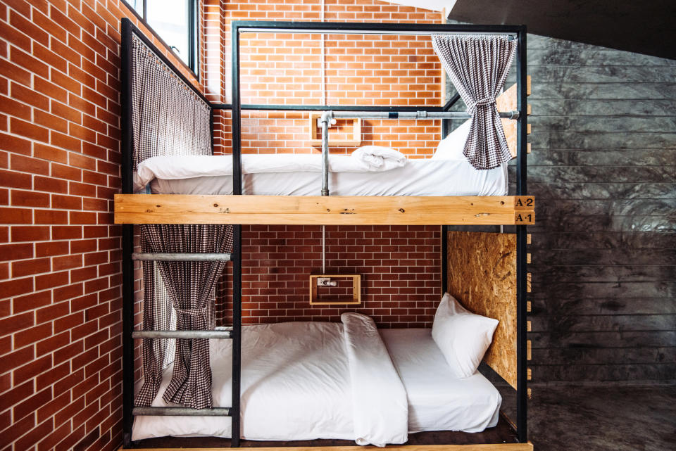 Bunkbeds in a hostel