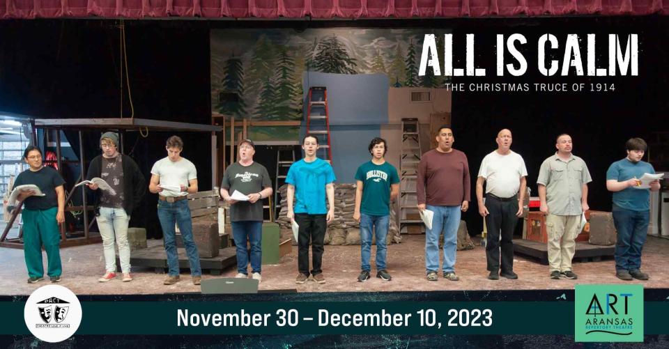 The cast of Port Aransas Community Theatre's "All is Calm: The Christmas Truce of 1914." Showings start Thursday, Nov. 20, 2023.