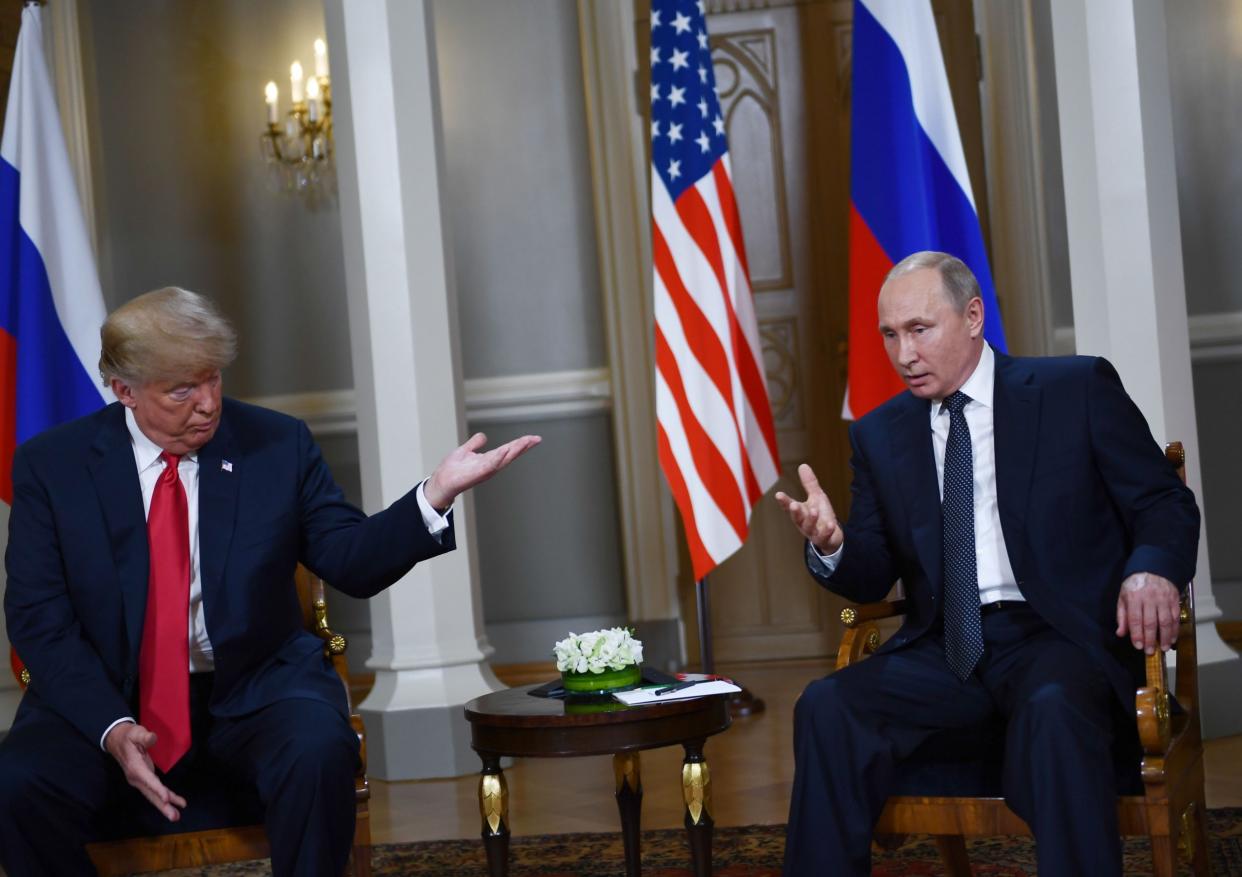 Donald Trump met Putin in Helsinki earlier this week: AFP/Getty Images