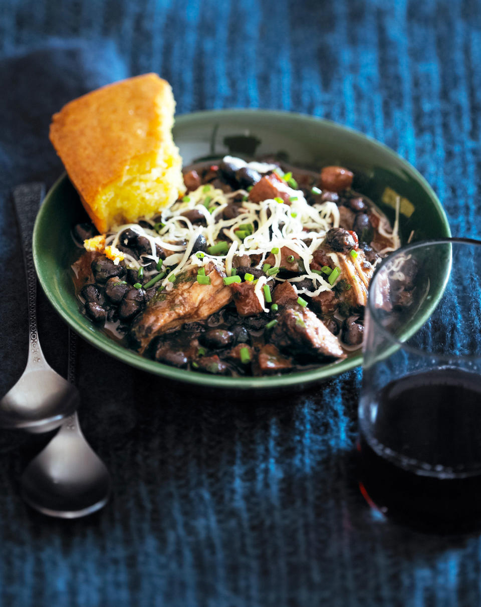 Whiskey and Triple Pork Black Bean Chili