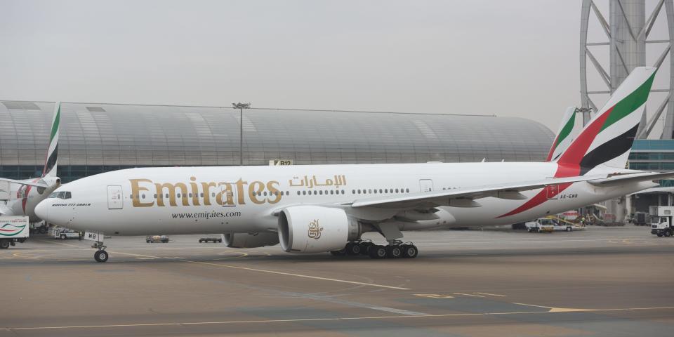 Emirates Boeing 777-200LR.