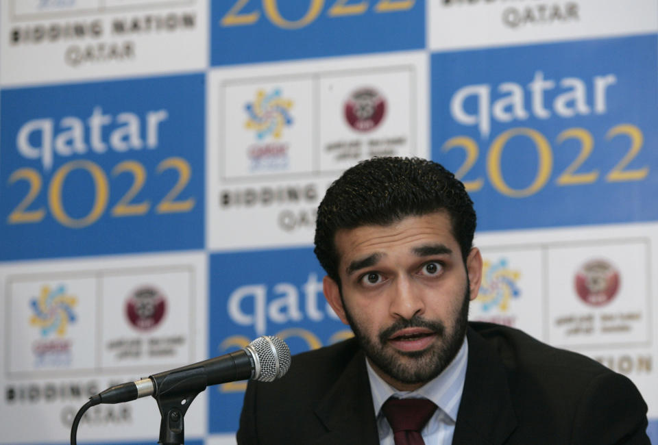 Hassan Abdulla Al Thawadi, the chief executive of Qatar's World Cup 2022 Bid Committee, speaks during a news conference on the sidelines of the Asian Football Confederation (AFC) Annual Awards 2009 in Kuala Lumpur November 24, 2009. REUTERS/Bazuki Muhammad (MALAYSIA SPORT HEADSHOT SOCCER)