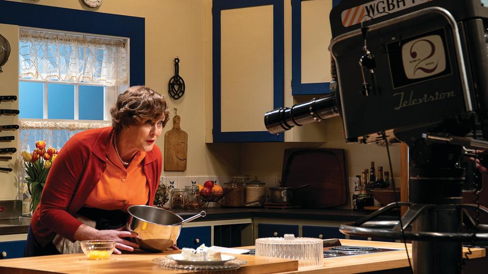 Sarah Lancashire as Julia Child in the WGBH studio