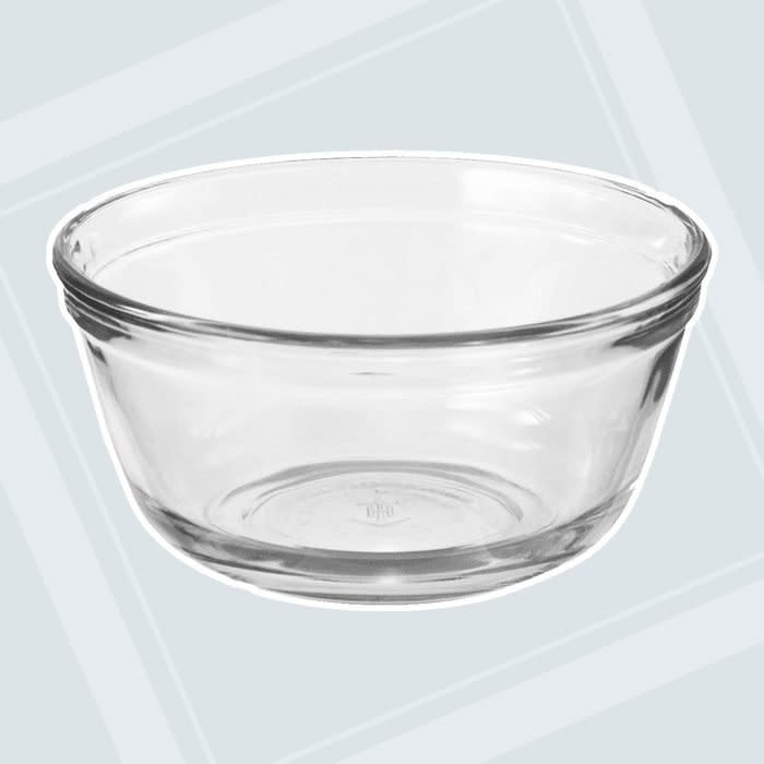 <a href="https://www.amazon.com/Anchor-Hocking-Glass-Mixing-Bowls/dp/B00GX5GRTO/?ots=1&slotNum=8&imprToken=5cbde64d-bd5e-89c3-67f&tag=tohmke-20" rel="nofollow noopener" target="_blank" data-ylk="slk:Glass Mixing Bowl;elm:context_link;itc:0;sec:content-canvas" class="link rapid-noclick-resp">Glass Mixing Bowl</a>