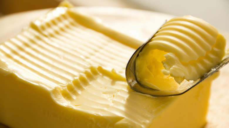 fresh butter close up