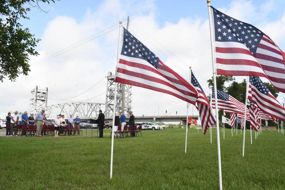 A Flag Day ceremony was hosted by the Exchange Club of Central Louisiana, the City of Pineville and the Alexandria Visitors and Convention Bureau at the Field of Honor.