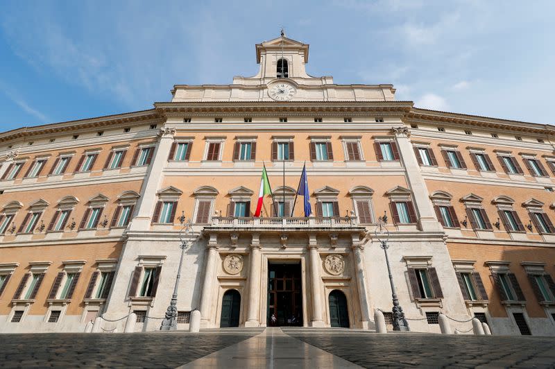 FILE PHOTO: Italians are called to vote on a referendum to sanction a proposed cut in the number of parliamentarians, in Rome