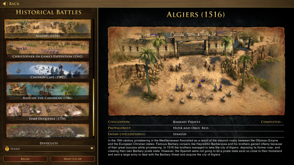 「阿爾及爾歷史戰役」（Algiers Historical Battle）