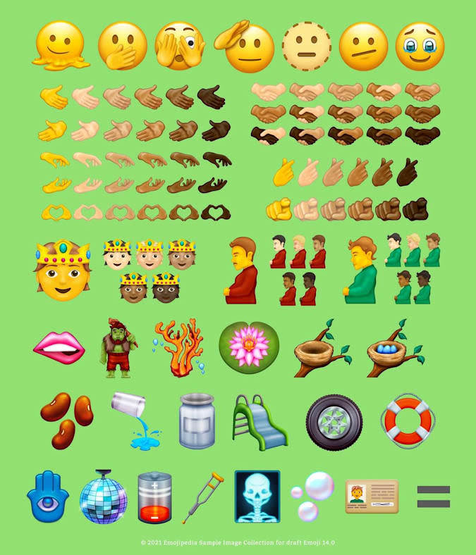 Unicode 14.0 emoji