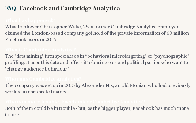 FAQ | Facebook and Cambridge Analytica
