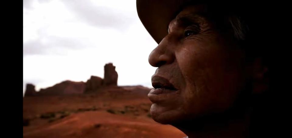 Willie Runsabove portrays Medicine Man Willie in the horror film "The Red Hogaan."