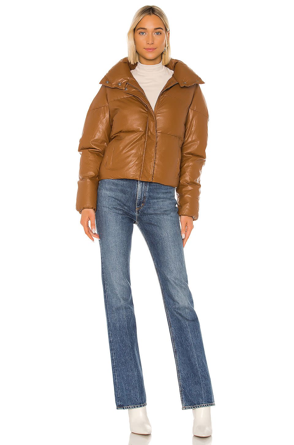 9) Camila Vegan Leather Puffer Jacket