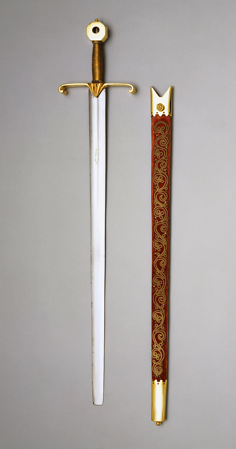 <p>The Sword of Mercy, or Curtana, uniquely has a blunt tip to symbolize the monarch's mercy.</p>