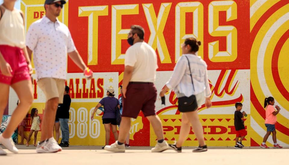 Visitors attend opening day of the State Fair of Texas on Friday, September 24, 2021, in Dallas.