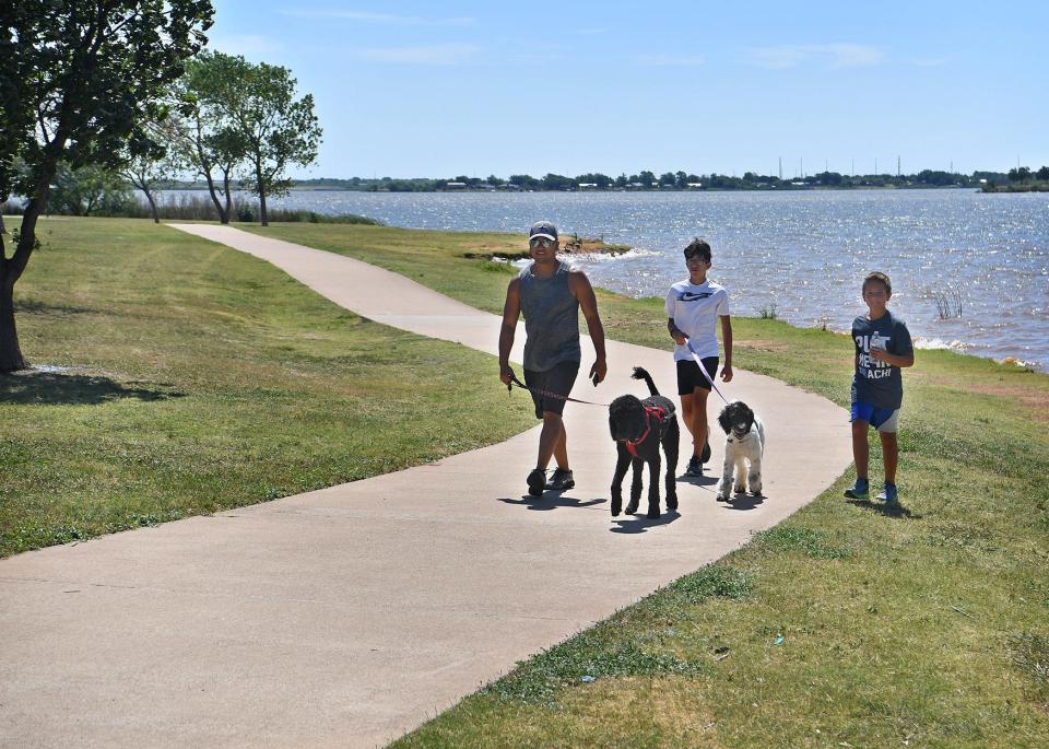 The Circle Trail is a popular way for people to get outside, get some exercise and avoid crowds of people. This section runs between Lake Wichita and Lake Wichita Park.