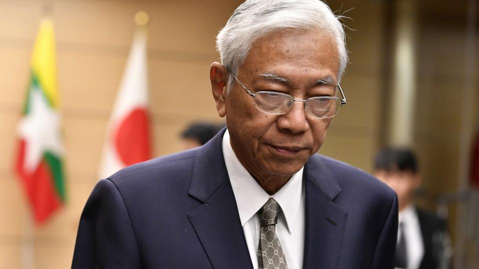 Der Präsident von Myanmar, Htin Kyaw, hat überraschend seinen Rücktritt erklärt. Foto: Franck Robichon/Pool Eurpoean Pressphoto Agency/AP