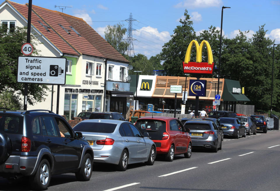 Brits have been queueing for hours to get their hands on McDonald's over the last week. Source: Getty