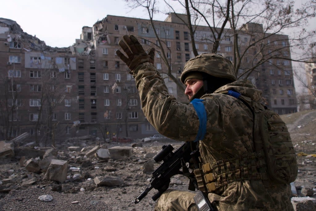 Embassy staff left Kyiv earlier in the conflict ((Mstyslav Chernov/AP) (AP)