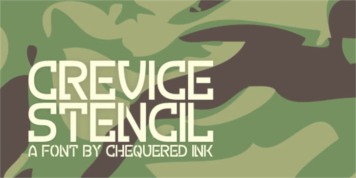 Crevice Stencil, one of the best free graffiti fonts