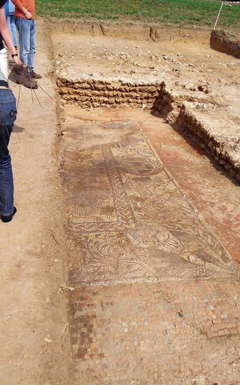 The mosaic was discovered in Boxford, Berkshire