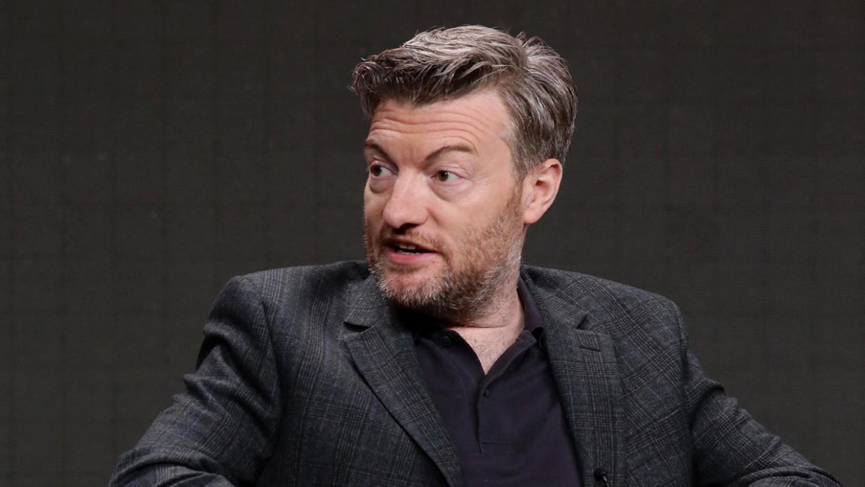 Charlie Brooker promoting Black Mirror (Credit: Netflix)