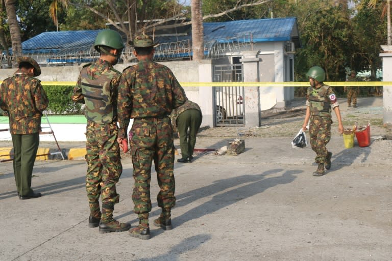 The three blasts at separate locations around Sittwe included one at the home of a high-ranking official