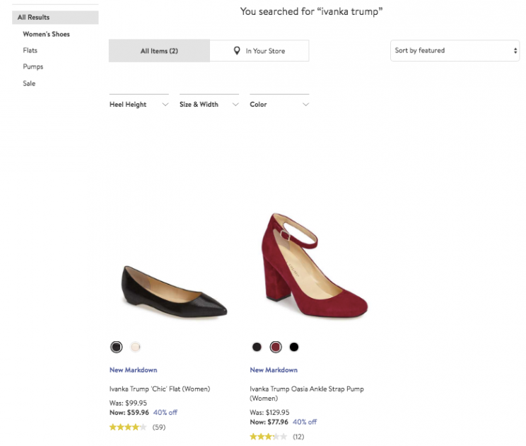 Search results for “Ivanka Trump” products on nordstrom.com