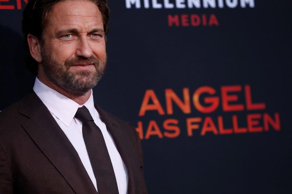 Gerard Butler attends the premiere for the film "Angel Has Fallen" in Los Angeles, California