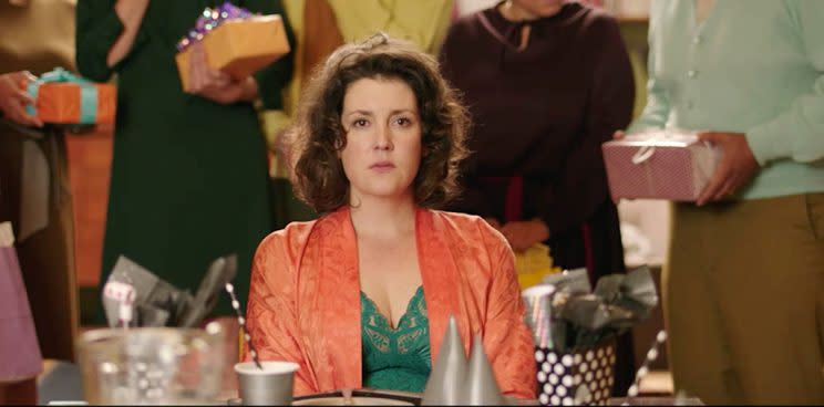 Melanie Lynskey in “The Birthday Party” segment of <em>XX</em>. (Photo: Sundance Institute)<br>